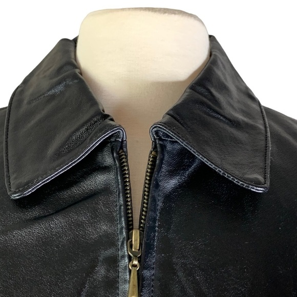 Austin Women’s Black Genuine Leather Modern Style Jacket w/ Pockets Sz. Medium - Picture 5 of 8